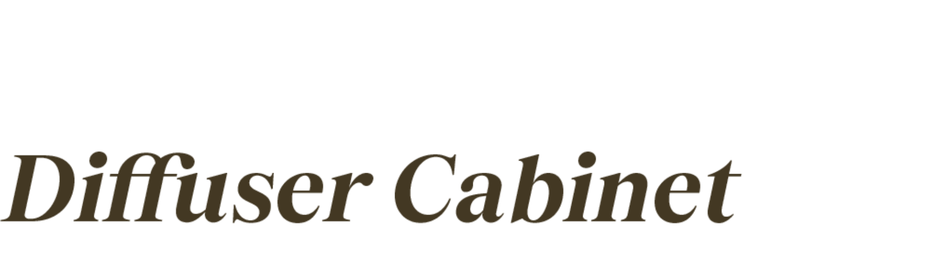 Diffuser cabinet