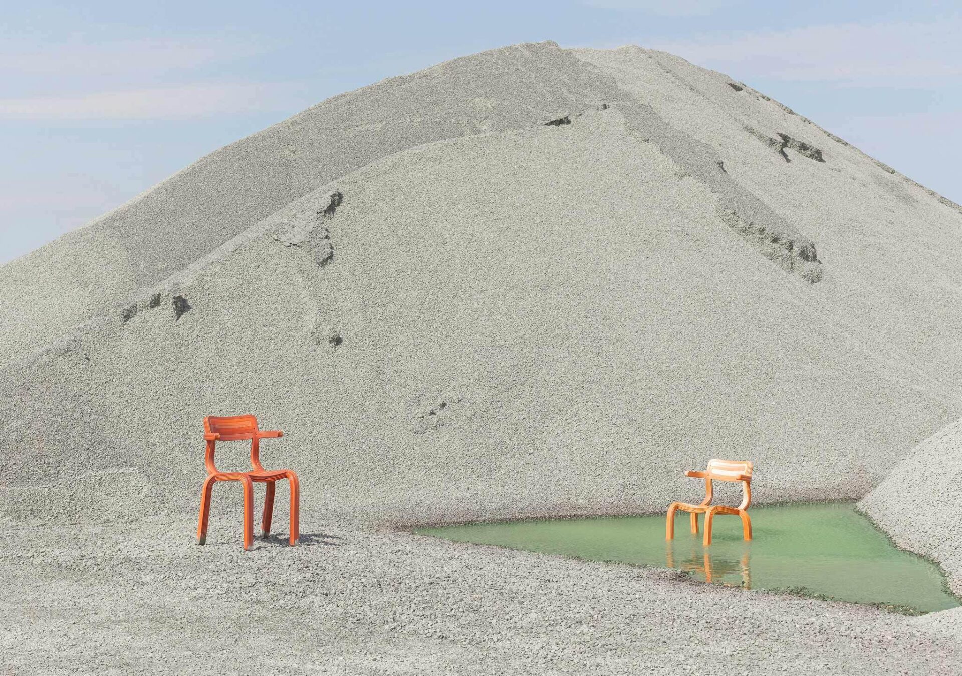 Kooij RVR chairs in sand recycled plastic