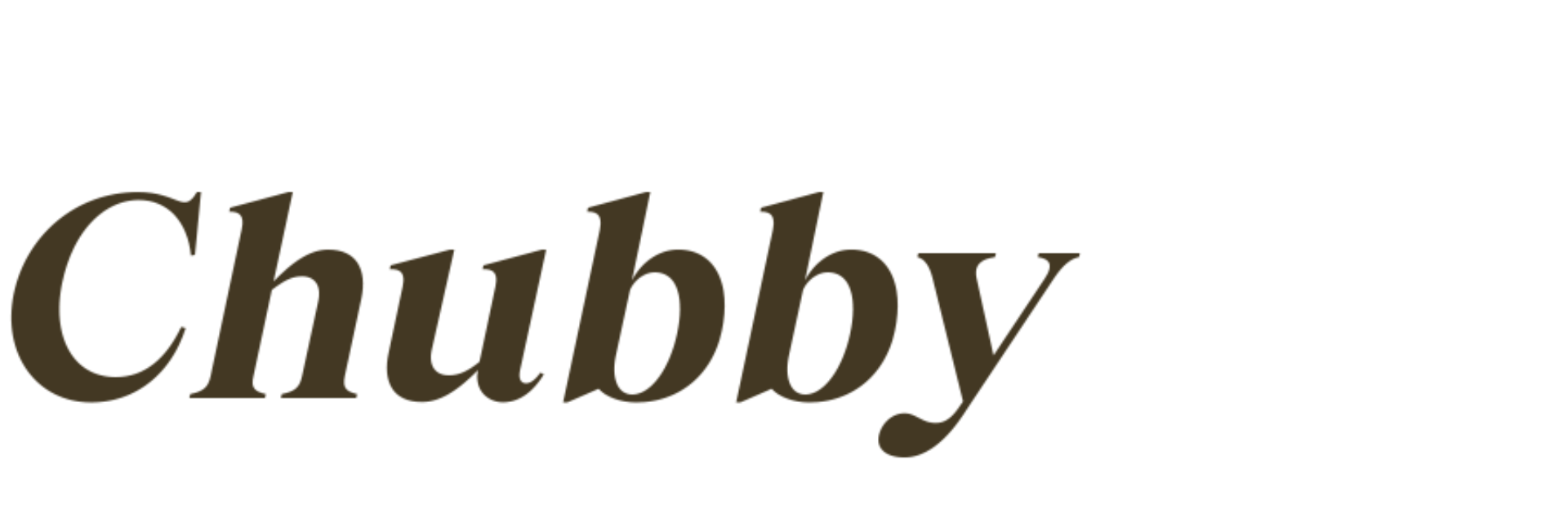 Chubby chair tekst